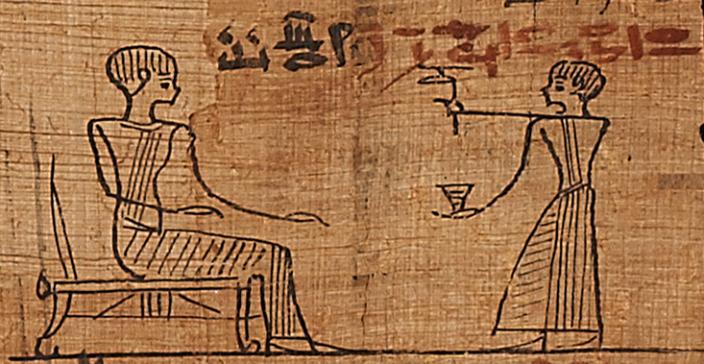 Ancient Egyptian Papyrus depicting a spell
